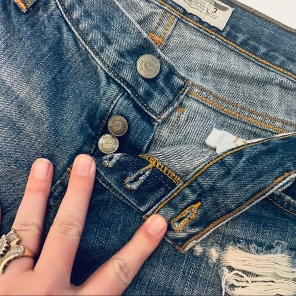 Hollister distressed straight leg sz 3 - Picture 5 of 7